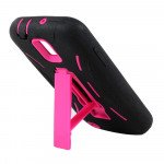 Wholesale Samsung Galaxy S2 / T989 Armor Hybrid Case with Kickstand (Black-Hot Pink)